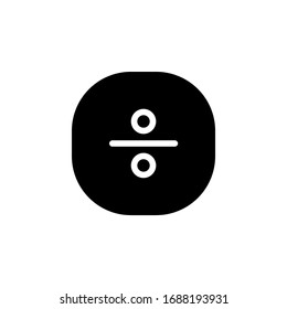 division, science, formula and mathematics icon. Perfect for application, web, logo, game and presentation template. icon design solid style