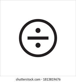division sign icon black vector