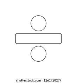 division sign icon. Element of web for mobile concept and web apps icon. Thin line icon for website design and development, app development