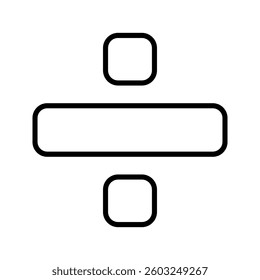 division sign icon vector. division sign color editable