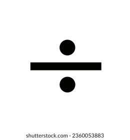 Division sign icon vector. Mathematics signs or icons.