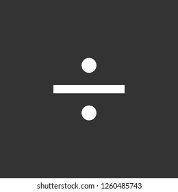 division sign icon vector. division sign sign on black background. division sign icon for web and app
