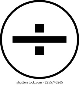 division sign icon vector. division sign sign on white background. division sign icon for web and app