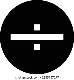 division sign icon vector. division sign sign on white background. division sign icon for web and app