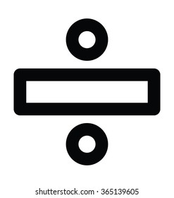 Division Symbol Bold Line Vector Icon 