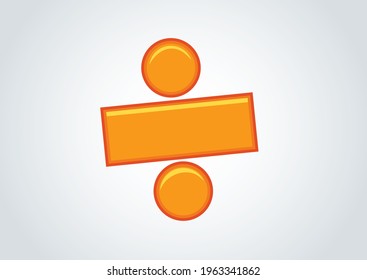 Division symbol in mathematics, good concept for ads, leaflet and other promotional materials. Offer. Golden division symbol. book cover page 