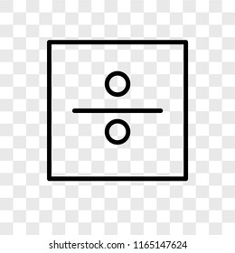 Division vector icon isolated on transparent background, Division logo concept