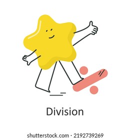 Ilustración vectorial de división aislada en fondo blanco. Diseño de estilo Ilustración plana.