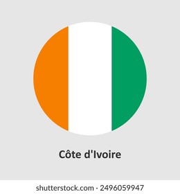 Ilustración vectorial de diseño de la bandera de Costa de Marfil sobre un fondo gris para gráficos y Diseño web.