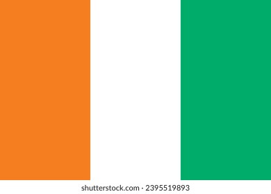 Côte d'Ivoire flag Vector illustration High Resolution