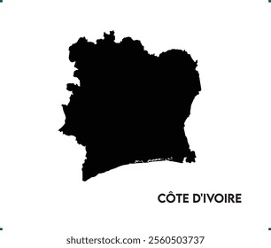 Côte d'Ivoire icon vector design, Côte d'Ivoire Logo design, Côte d'Ivoire's unique charm and natural wonders, Use it in your marketing materials, travel guides, Côte d'Ivoire map logo vector