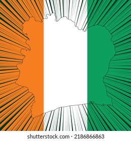 Côte d'Ivoire Independence Day Map Design