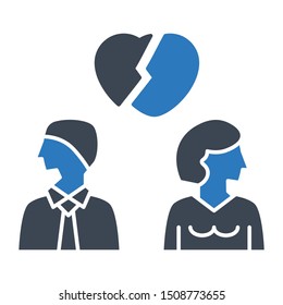 Divorce Attorney Concept, Family Law Firm Vector Design,  Ancillary Matters Icon