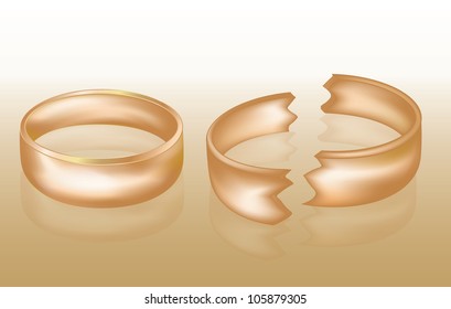 Divorce concept, vector illustration