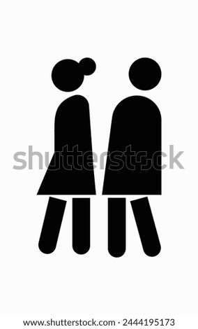 Divorce or couple disagree pictogram icon
