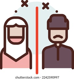 ilustración de harem de divorcio con estilo plano