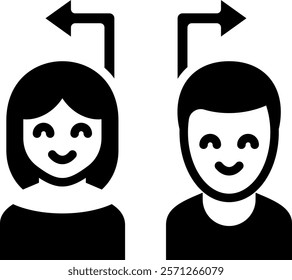 Divorce Icon Glyph Vector Illustration