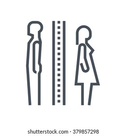 Divorce icon suitable for info graphics, websites and print media and  interfaces. Line vector icon. Human face, head, line vector icon.
