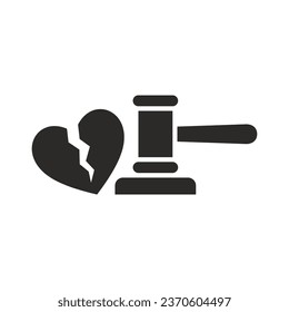 Divorce icon. Vector icon isolated on white background.
