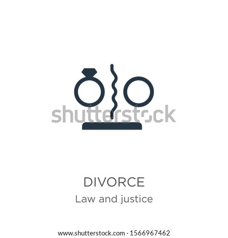 Divorce icon vector. Trendy flat divorce icon from law and justice collection isolated on white background. Vector illustration can be used for web and mobile graphic design, logo, eps10