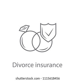 Divorce Insurance icon. Simple element illustration. Divorce Insurance symbol design from Insurance collection set. Can be used for web and mobile on white background