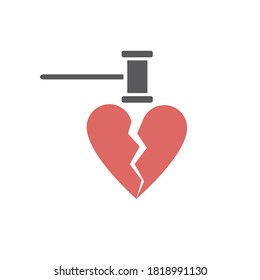 Divorce line icon. Vector signs for web graphics