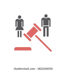 Divorce line icon. Vector signs for web graphics