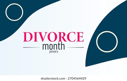 Divorce Month Poster Banner and Background Design Template Featuring Broken Heart Illustration and Support Concept for Awareness Counseling Relationship Guidance and Emotional Wellbeing