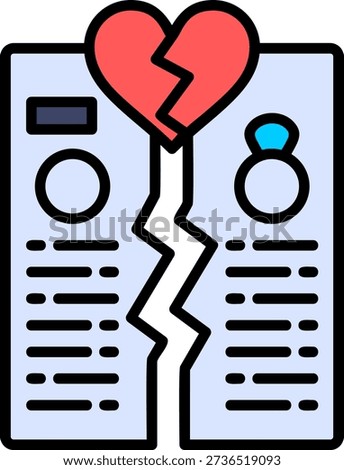 Divorce New Creative Icon Design Vector