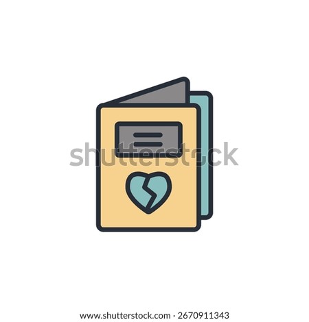 divorce papers icon collection .design style with background