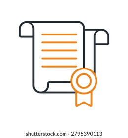 divorce papers icons minimalist flat style design, divorce papers Vector illustration on white background