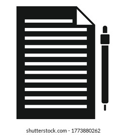 Icono de la petición de divorcio. Ilustración simple del icono del vector de petición de divorcio para el diseño web aislado en fondo blanco