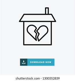 Divorce vector icon