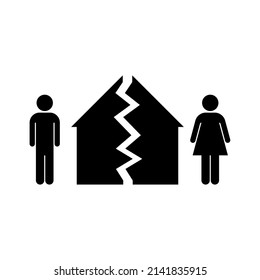 Divorce vector icon isolated on white background