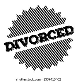 Divorced stamp on white