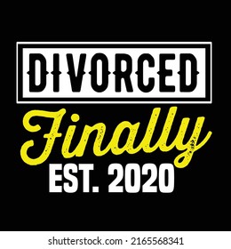 Divorced typography t shirt design