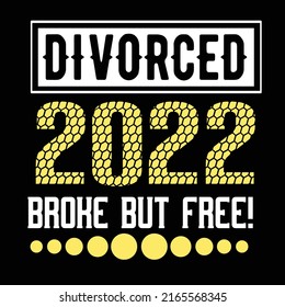 Divorced typography t shirt design