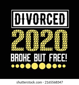 Divorced typography t shirt design