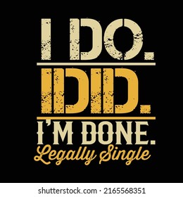 Divorced typography t shirt design