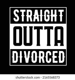 Divorced typography t shirt design