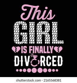 Divorced typography t shirt design