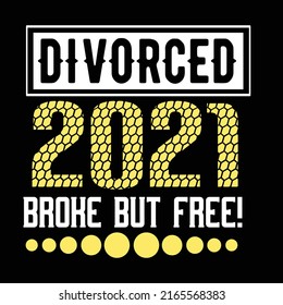 Divorced typography t shirt design