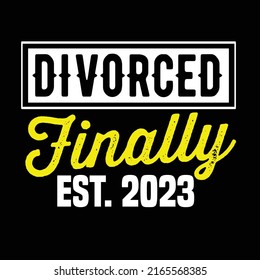 Divorced typography t shirt design