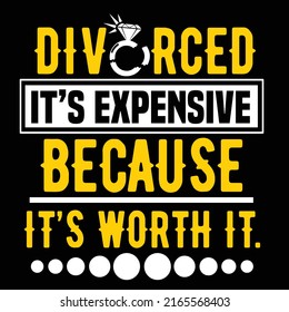 Divorced typography t shirt design
