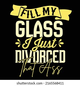 Divorced typography t shirt design