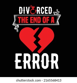 Divorced typography t shirt design