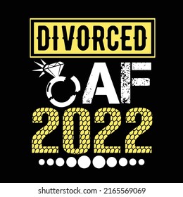 Divorced typography t shirt design