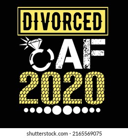 Divorced typography t shirt design