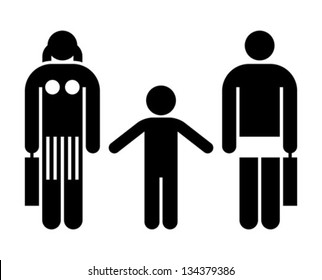 Divorcing couple with kid