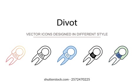 Divot icon design with white background stock illustration